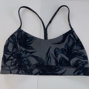 Lululemon Athletica Charcoal Floral Sports Bra